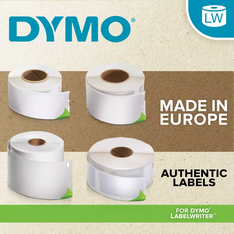 DYMO Original LabelWriter Izturīgās etiķetes | 59mm x 102mm | Balts polipropilēns | 300 pašlīmējošas etiķetes | Augstas veiktspējas | LabelWriter etiķešu printeriem