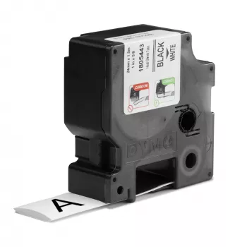 DYMO Rhino rūpnieciskās termosarūkošās kabeļu marķēšanas caurules | 24 mm x 1,5 m | Melns uz balta | Pašlīmējošas | Rhino marķētājiem
