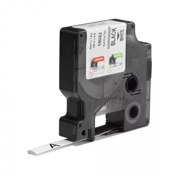 DYMO Rhino Industrial Heat-Shrink kabeļu marķēšanas caurules | 9 mm x 1,5 m | Melns uz balta | Rhino marķētājiem