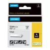 DYMO Rhino Industrial vinila lentes | 12 mm x 5,5 m | Melns uz balta | Pašlīmējošas | Rhino un LabelManager etiķešu printeriem