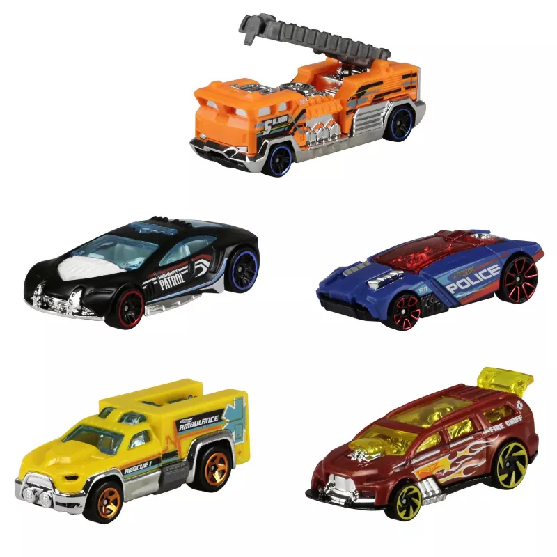 Hot Wheels 5 automašīnu komplekts, dažādas tēmas, 1:64 mērogs