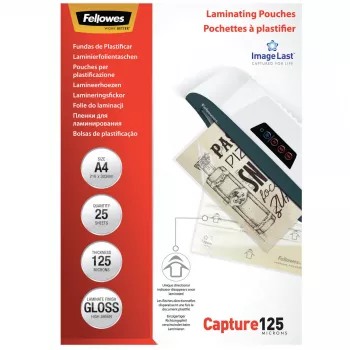 Fellowes ImageLast A4 laminēšanas plēves 125 mikroni, spīdīgas, 25 gab., caurspīdīgas
