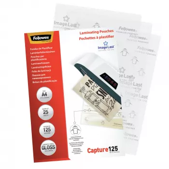 Fellowes ImageLast A4 laminēšanas plēves 125 mikroni, spīdīgas, 25 gab., caurspīdīgas