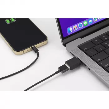 Kensington CA1010 USB-C uz USB-A M/F adapteris, USB-C, USB-A, Melns