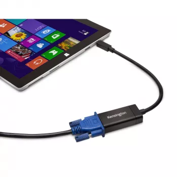 Kensington VM1000 Mini DisplayPort uz VGA adapteris, 0.14 m, Mini DisplayPort 1.2, VGA, vīriešu, sieviešu, 1920 x 1080 pikseļi