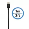 Kensington PowerBolt™ 2.4 Auto Lādētājs — Melns, Ar Lightning Kabeli, 1 m