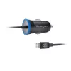 Kensington PowerBolt™ 2.4 Auto Lādētājs — Melns, Ar Lightning Kabeli, 1 m