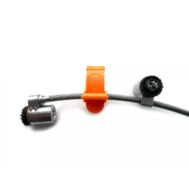 Kensington MicroSaver® Keyed Twin Laptop Lock, 2.2 m, apaļa atslēga, tērauds