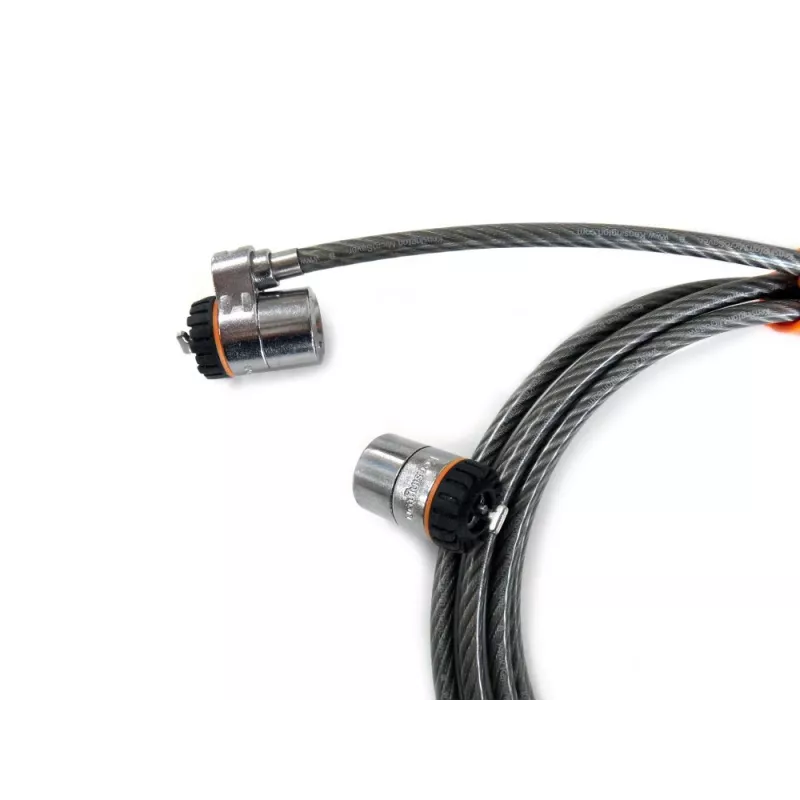Kensington MicroSaver® Keyed Twin Laptop Lock, 2.2 m, apaļa atslēga, tērauds