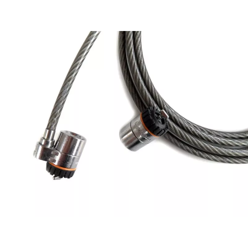 Kensington MicroSaver® Keyed Twin Laptop Lock, 2.2 m, apaļa atslēga, tērauds