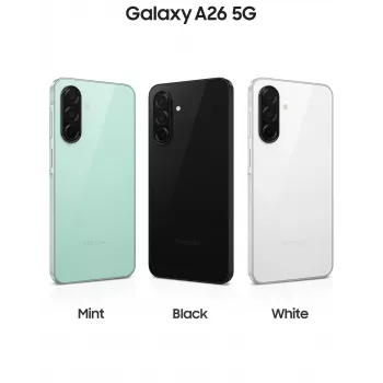 Samsung Galaxy A26 17 cm (6.7 collu) Hybrid Dual SIM Android 15 5G USB Type-C 6 GB 128 GB 5000 mAh Melns