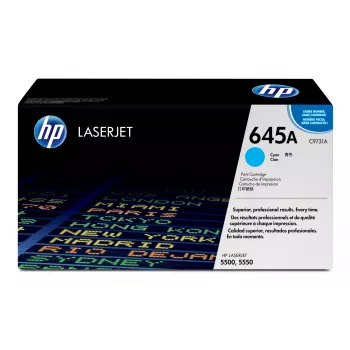 HP 645A ciāna oriģinālā LaserJet tonera kasetne, 12 000 lpp., ciāna, 1 gab.