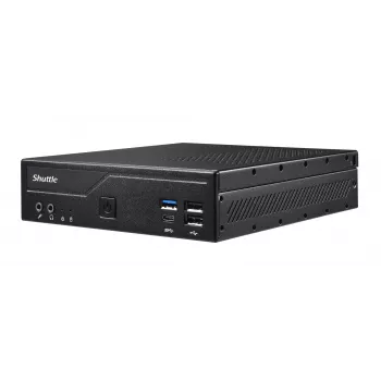 Shuttle Slim PC DH610, LGA1700, 1x HDMI, 2x DP, 1x 2.5 inch, 2x M.2, 2x LAN (Intel 1G + 2.5G), 2x COM, 24/7 darbība, iesk. VESA