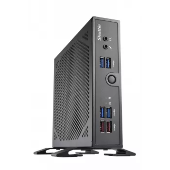 Shuttle XPC slim Barebone DS50U5, i5-1335U, 2x LAN (1x 2.5Gbit, 1x 1Gbit), 1xCOM, 1xHDMI, 1xDP, 1xVGA, bez ventilatora, 24/7 nepārtraukta darbība
