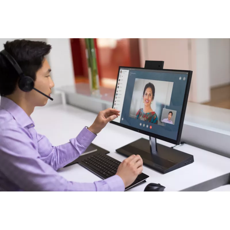 HP UC Wireless Duo Bezvadu Austiņas, Birojs/Zvanu centrs, 310 g, Melnas