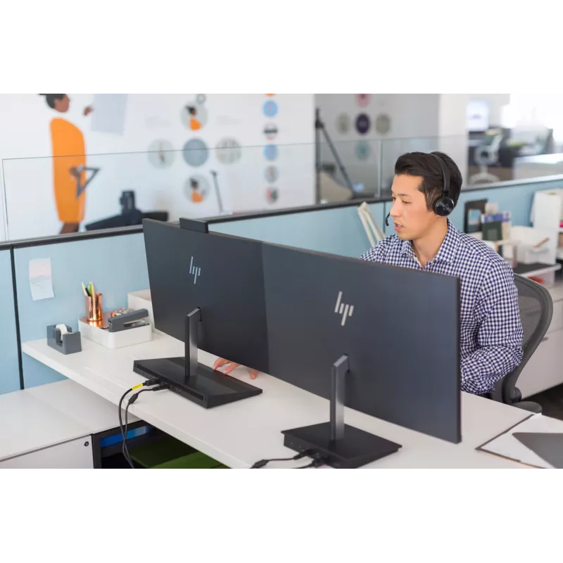 HP UC Wireless Duo Bezvadu Austiņas, Birojs/Zvanu centrs, 310 g, Melnas