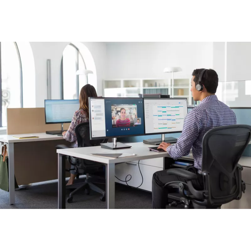 HP UC Wireless Duo Bezvadu Austiņas, Birojs/Zvanu centrs, 310 g, Melnas