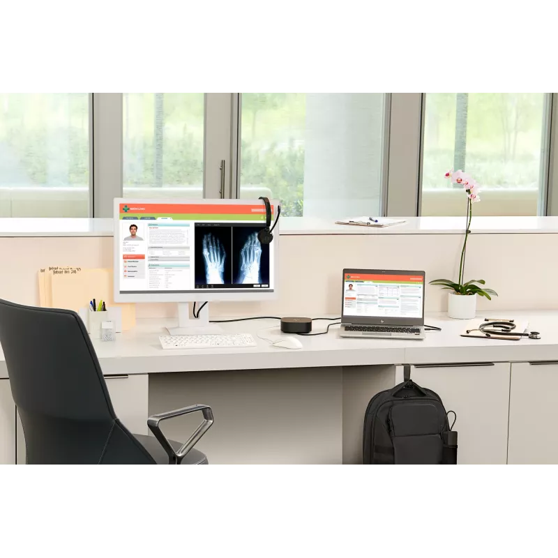 HP UC Wireless Duo Bezvadu Austiņas, Birojs/Zvanu centrs, 310 g, Melnas