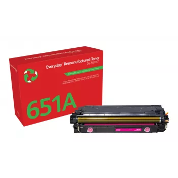Everyday™ Magenta Remanufactured Toner no Xerox, saderīgs ar HP 651A 650A 307A (CE343A/CE273A/CE743A), standarta ietilpība