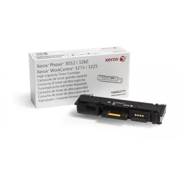 Xerox oriģinālā Phaser® 3052/3260, WorkCentre® 3215/3225 melnā augstas ietilpības tonera kasetne (3000 lapas) - 106R02777