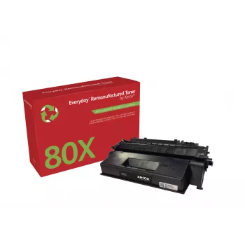 Atjaunotais toneris Everyday™ Mono Remanufactured Toner by Xerox, saderīgs ar HP 80X (CF280X), augstas ietilpības