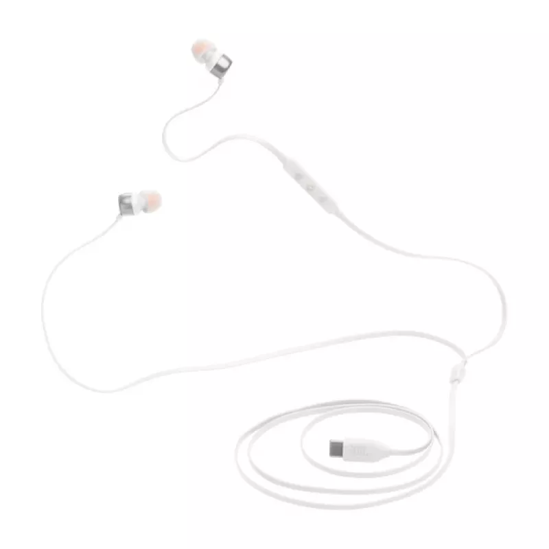 JBL Tune 310C Austiņas Vadu Iekšauss Zvanīšanai/Mūzikai USB Type-C Baltas