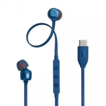 JBL Tune 310C USB austiņas vadu iekšauss zvaniem/mūzikai USB Type-C zilas