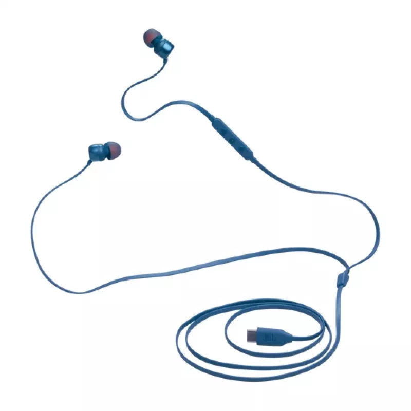 JBL Tune 310C USB austiņas vadu iekšauss zvaniem/mūzikai USB Type-C zilas