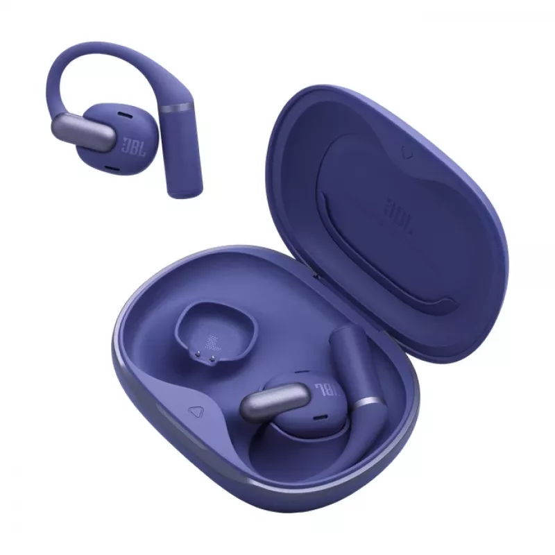 Austiņas JBL Sense Pro TWS, aizauss stiprinājums, Bluetooth, USB-C uzlādes statīvs, 20–40000 Hz, zila, 95.2 g