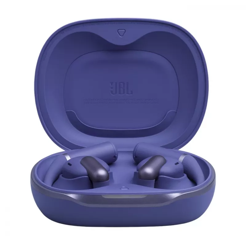 Austiņas JBL Sense Pro TWS, aizauss stiprinājums, Bluetooth, USB-C uzlādes statīvs, 20–40000 Hz, zila, 95.2 g