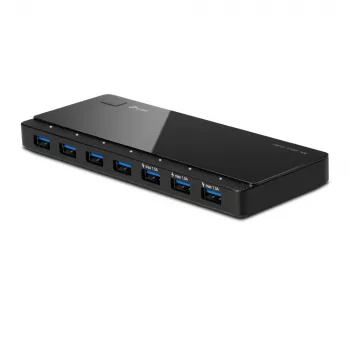 TP-Link UH700 USB 3.0 7 portu centrmezgls (hub) Micro-B 5000 Mbit/s Melns