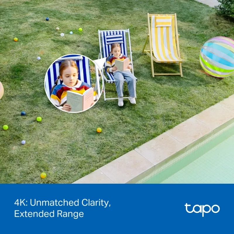 TP-Link Tapo TC46 drošības kamera, IP, 4K, iekštelpām/ārtelpām, Wi-Fi 6, 18x digitālais tālummaiņa