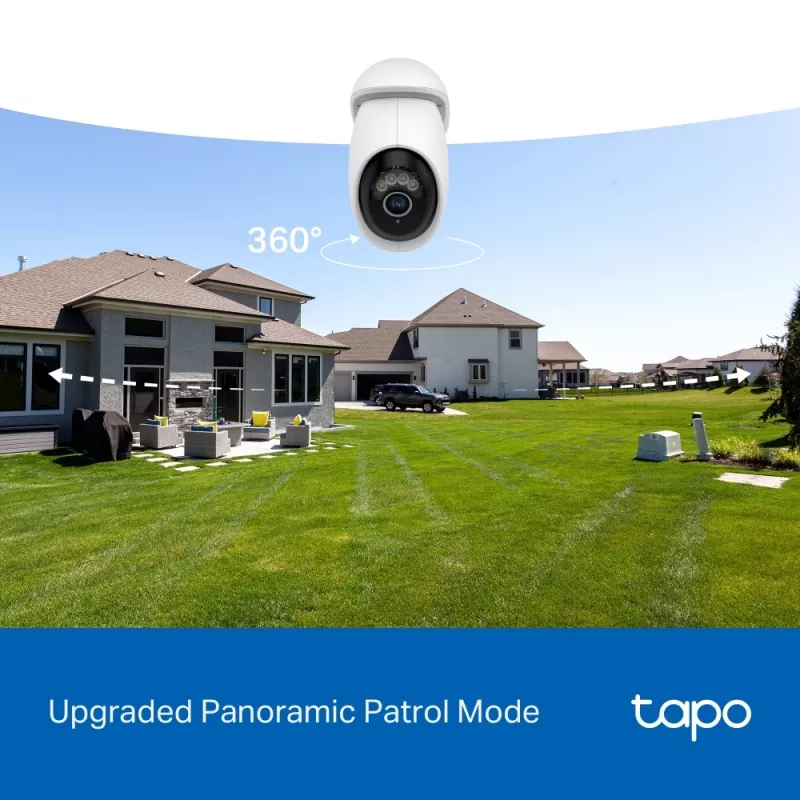 TP-Link Tapo TC46 drošības kamera, IP, 4K, iekštelpām/ārtelpām, Wi-Fi 6, 18x digitālais tālummaiņa