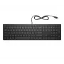 HP Pavilion Wired Keyboard 300, pilna izmēra (100%), vadu, USB, mehāniska, melna