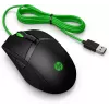 HP Pavilion Gaming Mouse 300, ambidextrous, optiskā, USB-A, 5000 DPI, melns, zaļš