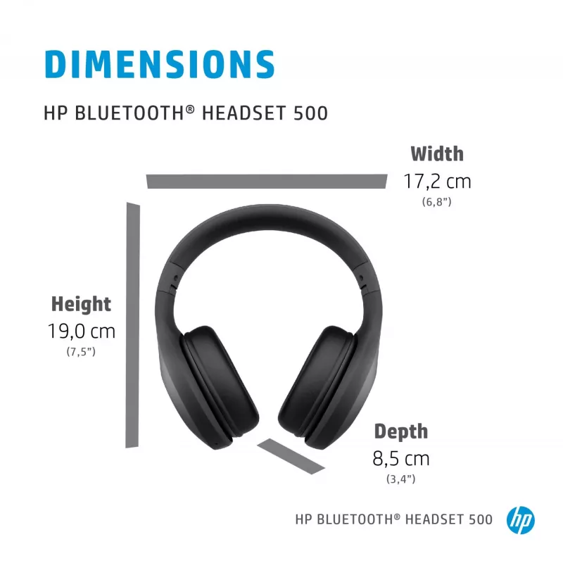 HP Bluetooth Headset 500, bezvadu, 220 g, austiņas, melna