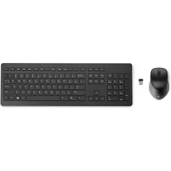 HP Wireless Rechargeable 950MK bezvadu tastatūra un pele, pilna izmēra, melna