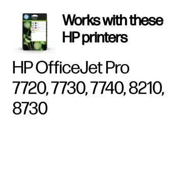 HP 953 4-paka Melns/Cijan/Madženta/Dzeltens Oriģinālās tintes kasetnes