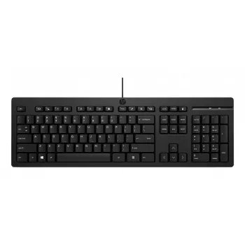 HP 125 vadu tastatūra, pilna izmēra, USB, membrānas, QWERTY, melna
