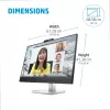 HP E27m G4 QHD USB-C konferences monitors, 68.6 cm (27 colli), 2560 x 1440 pikseļi, Quad HD, LCD, 5 ms, melns, sudrabs