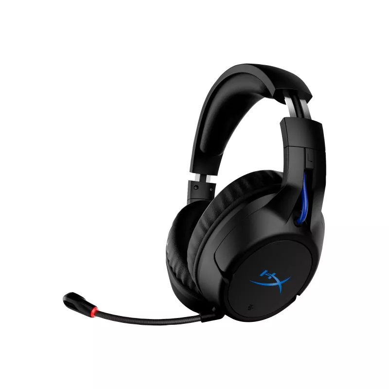 HyperX Cloud Flight bezvadu spēļu austiņas (Melna-Zila) - PS5/PS4