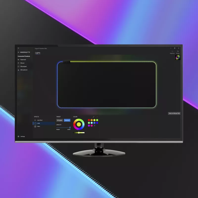 HyperX Pulsefire Mat - RGB Gaming Pelikāns - Audums (XL)