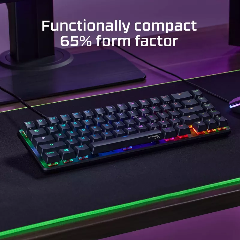 HyperX Alloy Origins 65 - Mehāniskā spēļu tastatūra - HX Aqua (US izkārtojums)