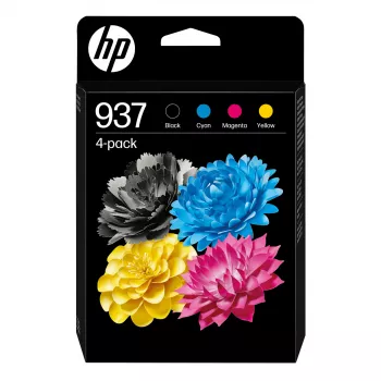 Tintes kasetne HP 937 CMYK 4 komplekts Melna Ciāna Magenta Dzeltena