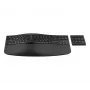 HP 965 Ergonomic bezvadu tastatūra, pilna izmēra (100%), bezvadu, RF bezvadu + Bluetooth, membrānas, melna