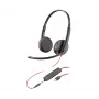 Austiņas POLY Blackwire C3225 Stereo USB-C vadu birojam un zvanu centram