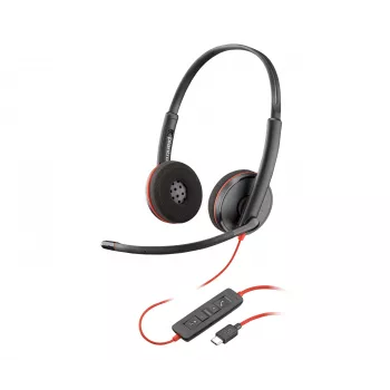 Austiņas POLY Blackwire C3220 Stereo USB-C ar pārnēsāšanas maciņu