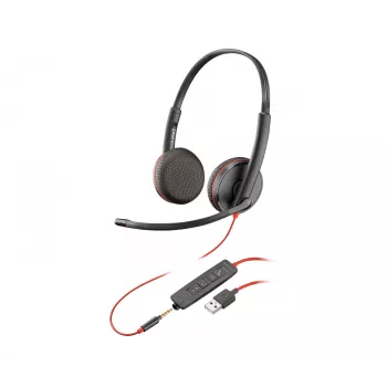 POLY Blackwire 3225 Stereo USB-A vadu austiņas birojam un zvanu centram