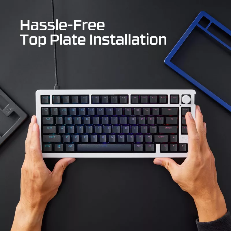 Mehāniskās tastatūras augšējā plāksne Kingston HyperX Alloy Rise 85U09AA Balta