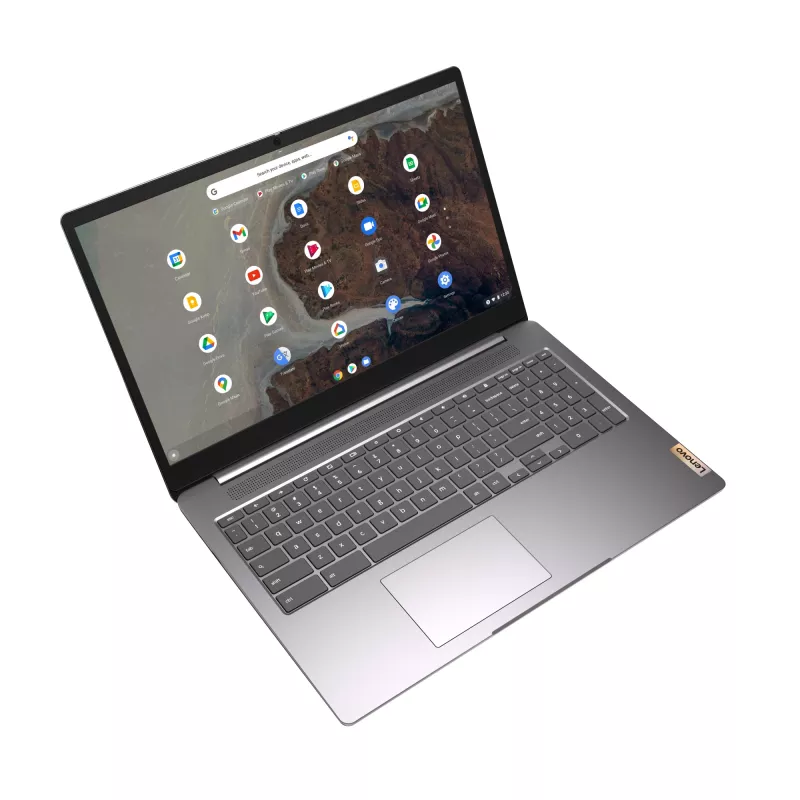 Lenovo IdeaPad 3 Chrome 15IJL6 Chromebook, 15.6 inch Full HD, Intel Celeron N4500, 8 GB RAM, 128 GB eMMC, ChromeOS, Pelēks